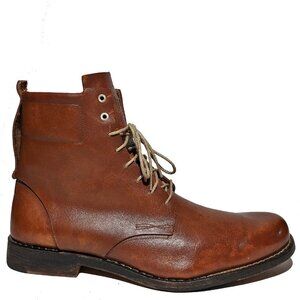 Timberland Boot Co. Brown Hand Burnoshed Horween Leather Boots Sz 12